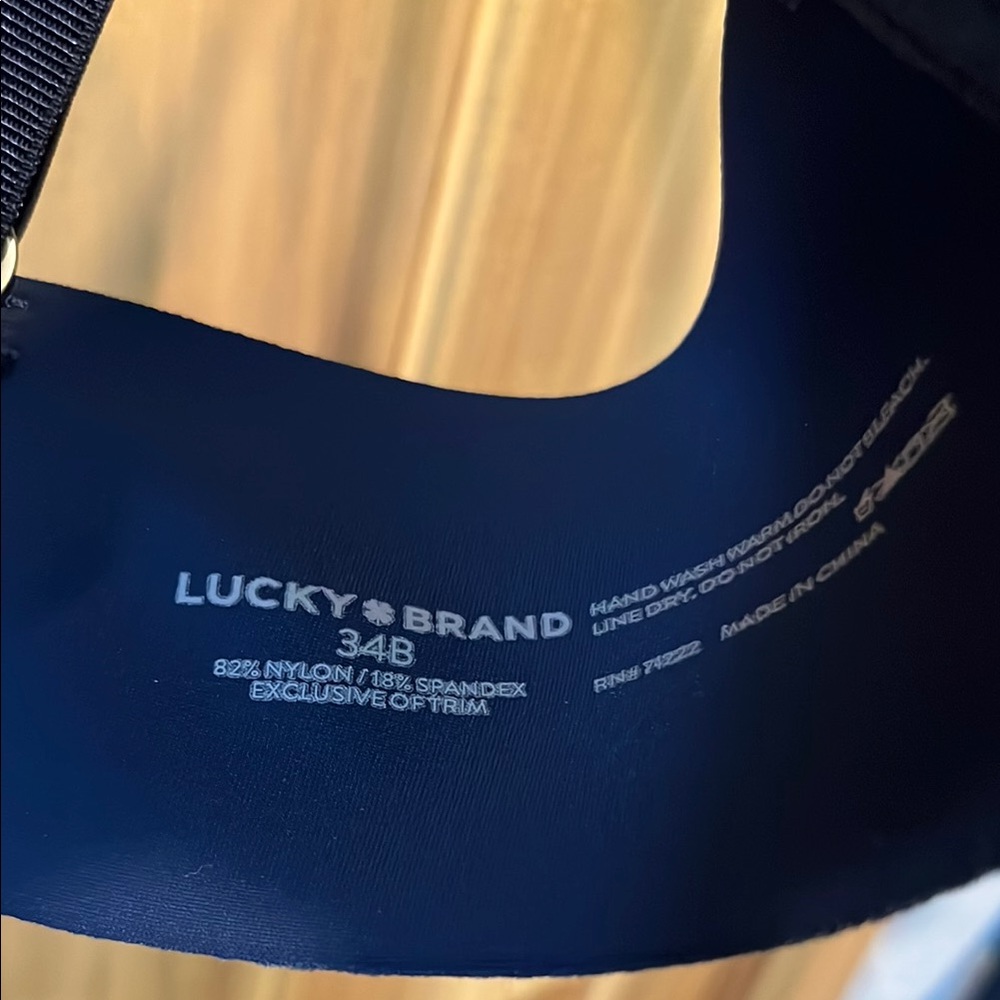 Lucky Brand Navy Seamless Molded Bra - Picture 2 of 10